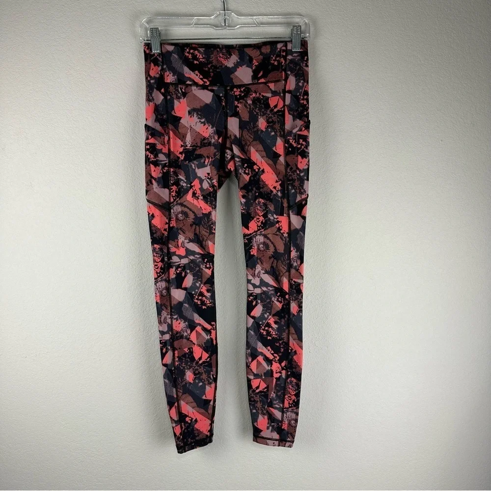 Lululemon Pink Purple Translucence Alpine Speed Up Athletic Athleisure Tights 6